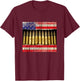 Patriotic Bullets Supply: Freedom Seeds American Flag Ammo T-Shirt - T-Shirt | Maroon