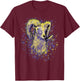 Widderkopf Astrologie Tierkreiszeichen Sternzeichen Widder T-Shirt - T-Shirt | Maroon
