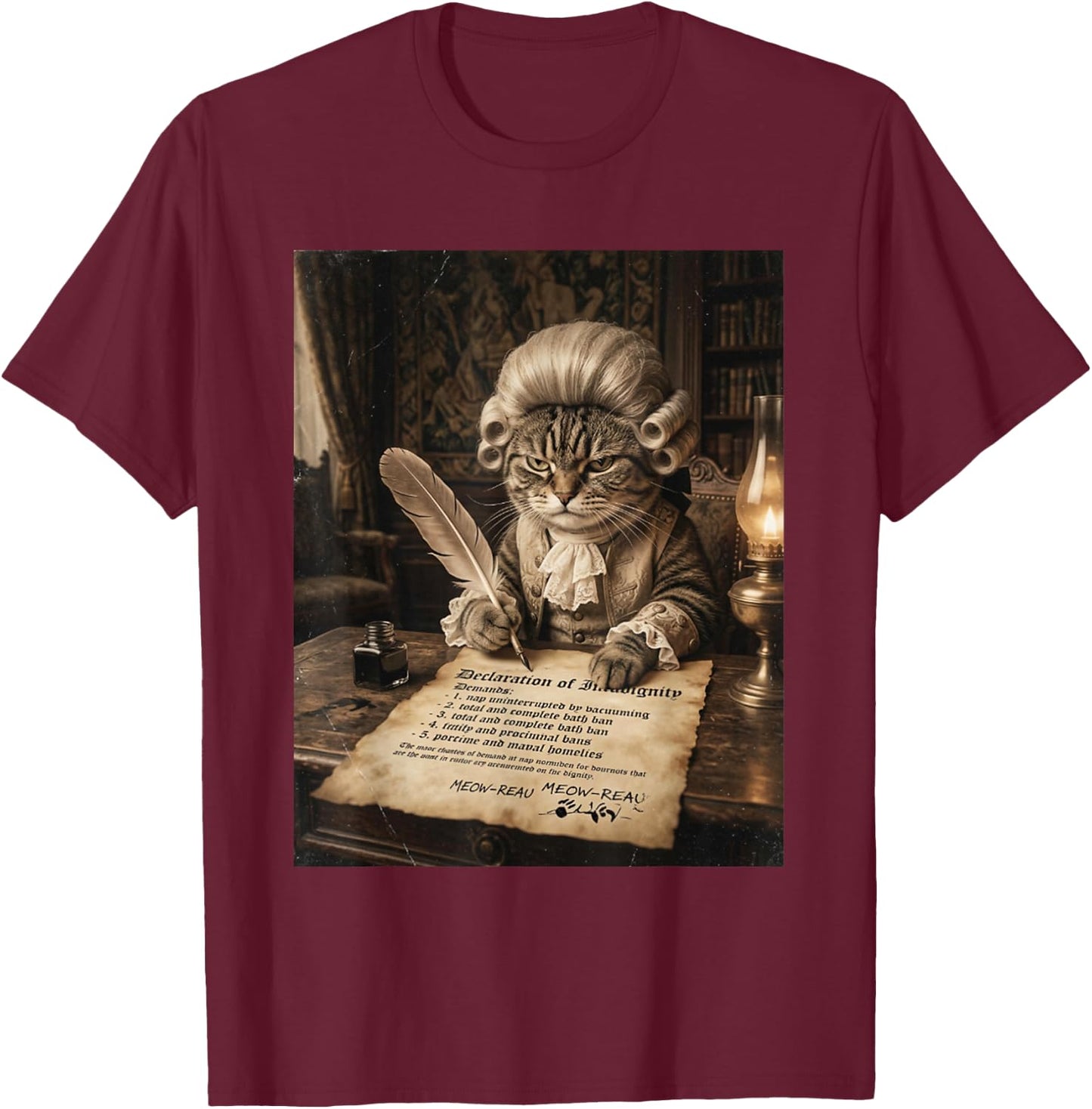 Cat Meme Funny Cat Lover Meme Humor Hilarious Cat Graphic T-Shirt - T-Shirt | Maroon