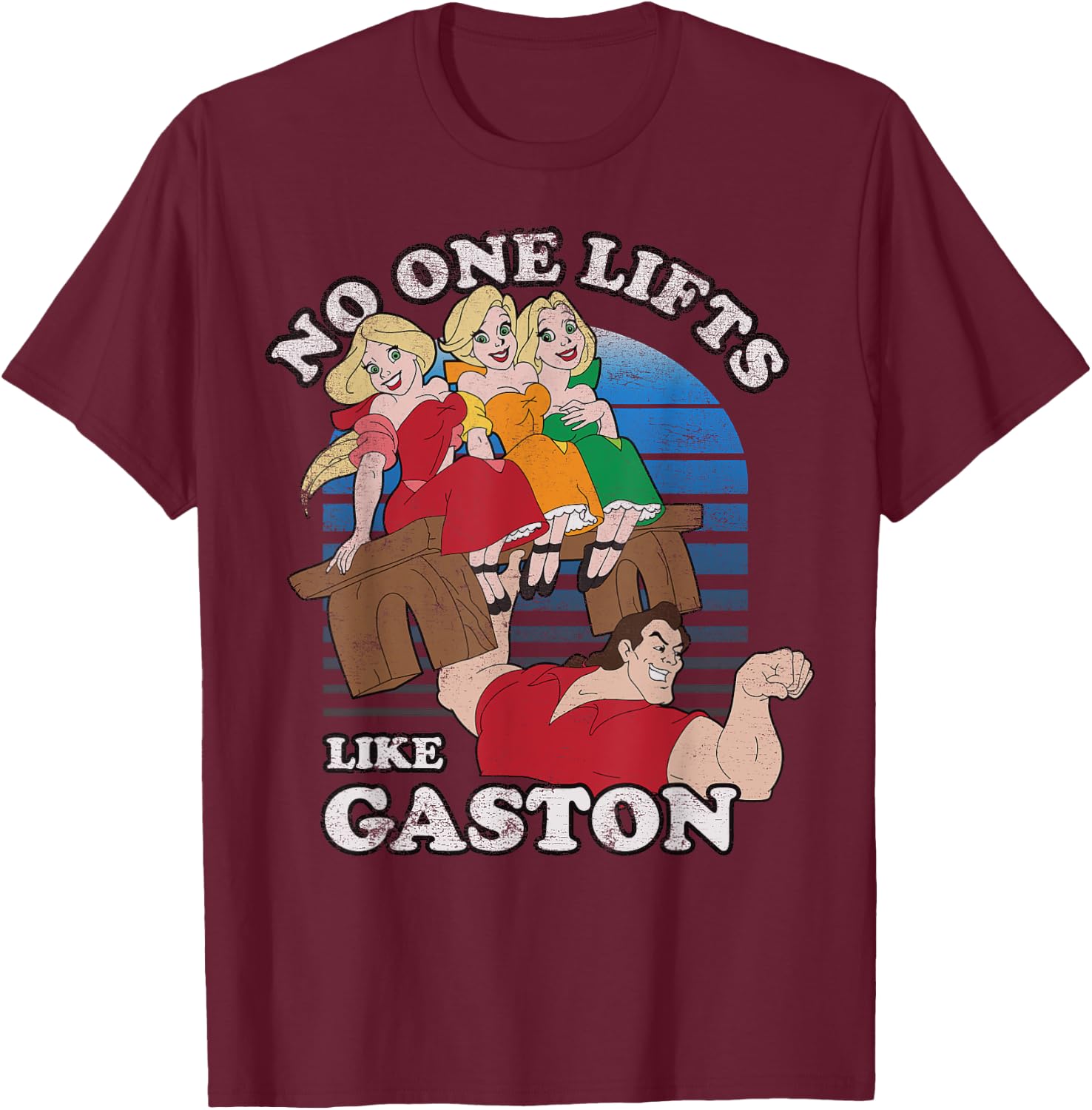 Disney Beauty and the Beast Lifts Like Gaston T-Shirt - T-Shirt | Maroon