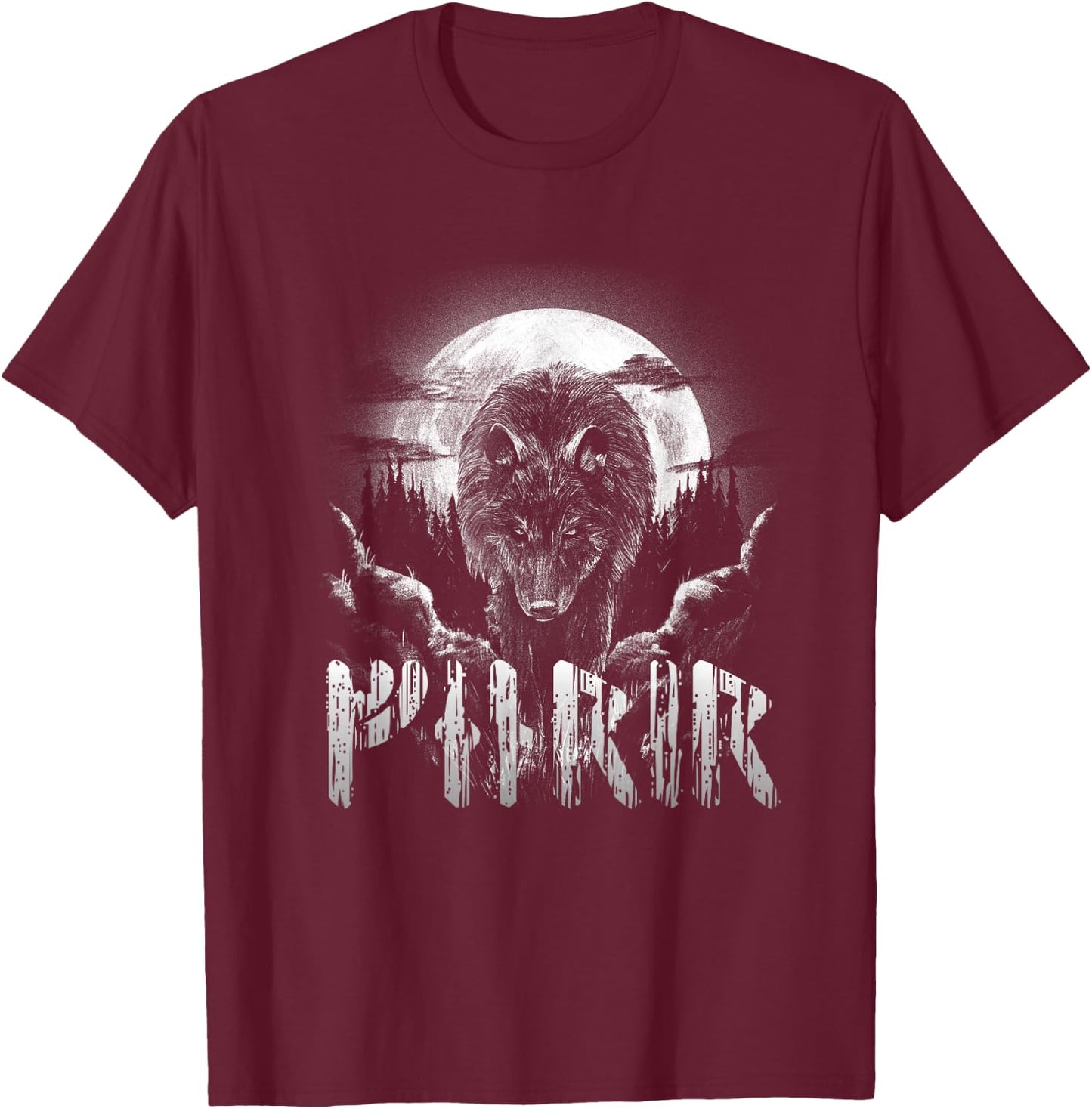 Wolf Fenris Wolf Fenrir Viking Valhalla Runes Germanic T-Shirt - T-Shirt | Maroon