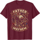 Men Dad Funny Father's Day USA Eagle Father of Mayhem T-Shirt - T-Shirt | Maroon