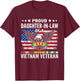 Proud Daughter-In-Law Of A Vietnam Veteran Family Matching T-Shirt - T-Shirt | Maroon