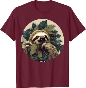Slow Sleepy Shaggy Claws Design T-Shirt - T-Shirt | Maroon