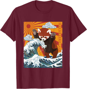 Vintage RedPanda lover - Funny Kawaii Red Pandazilla T-Shirt - T-Shirt | Maroon