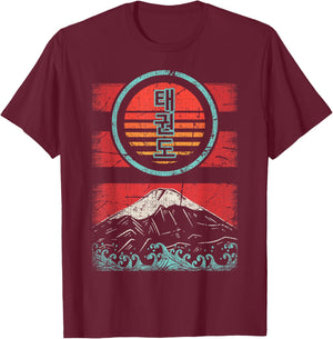 Taekwondo Retro 80s Style T-Shirt - T-Shirt | Maroon