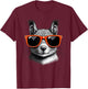 Cool Squirrel Wearing Sunglasses Graphic Art T-Shirt - T-Shirt | Maroon