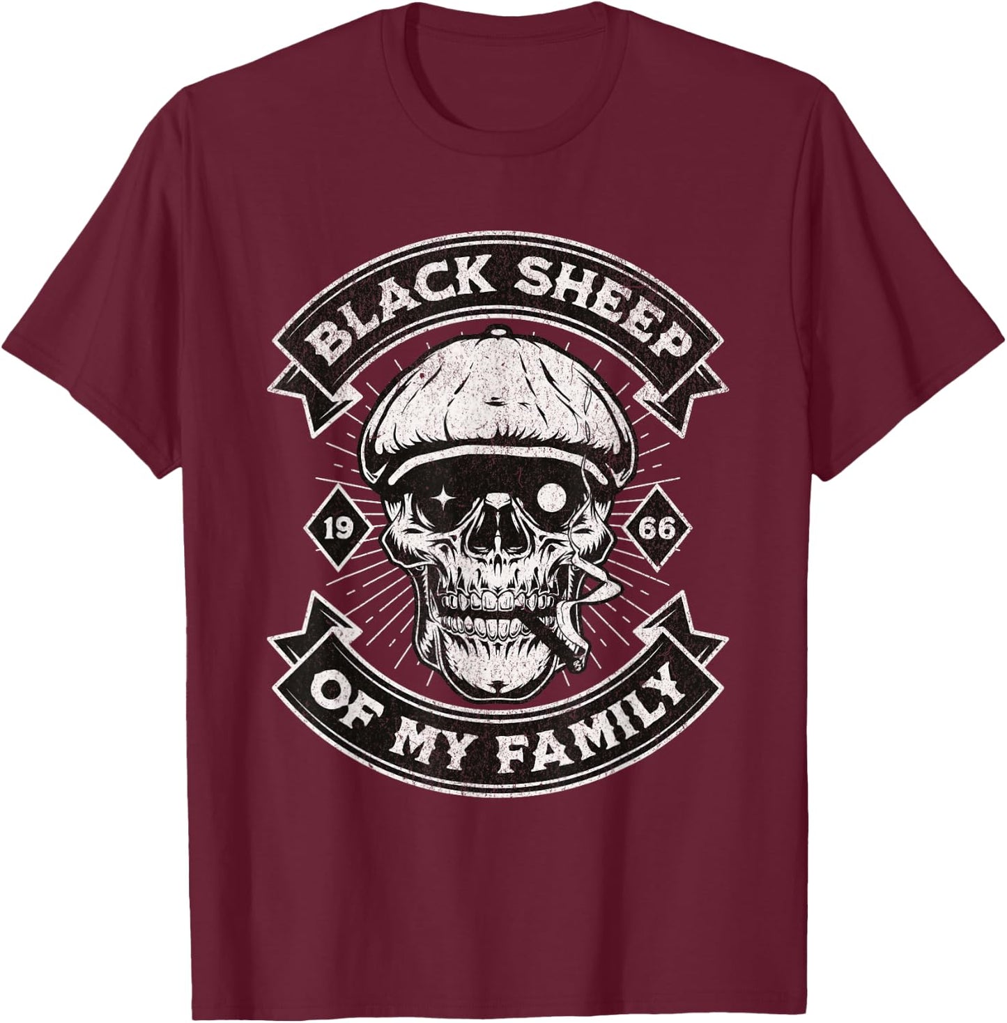 Vintage Generation X - Est 1966 Black Sheep Of My Family T-Shirt - T-Shirt | Maroon