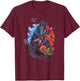 Guitarzilla - Funny Monster Playing Guitar T-Shirt - T-Shirt | Maroon