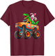 Bunny T-rex Easter Monster Truck Dino Funny Boys Kids Cute T-Shirt - T-Shirt | Maroon