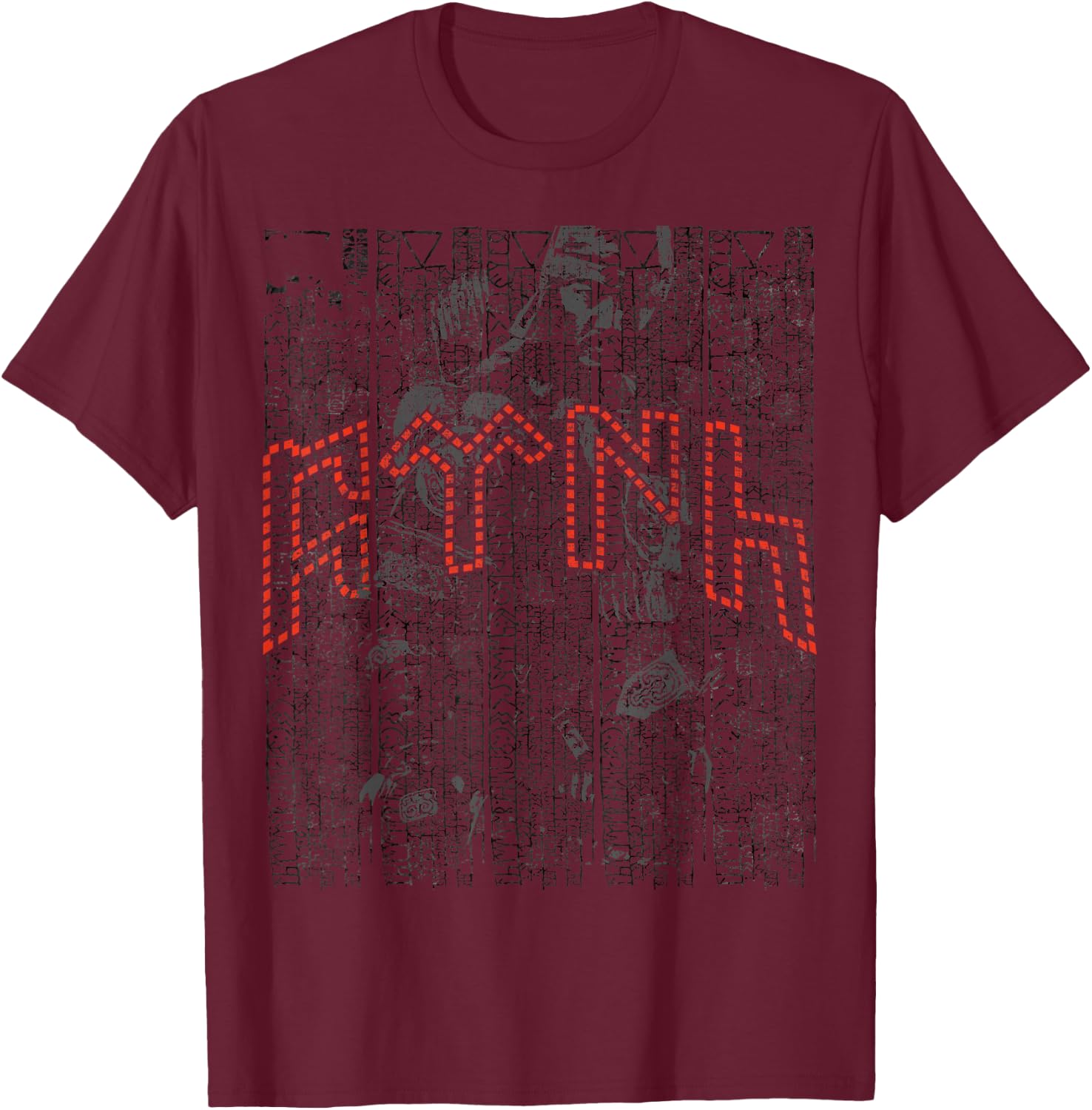 Göktürk TÜRK Türkiye Tonyukuk Yaziti Bozkurt T-Shirt - T-Shirt | Maroon