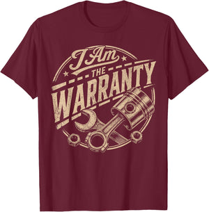 I Am The Warranty Race Car Parts Repair Guy Funny Mechanic T-Shirt - T-Shirt | Maroon