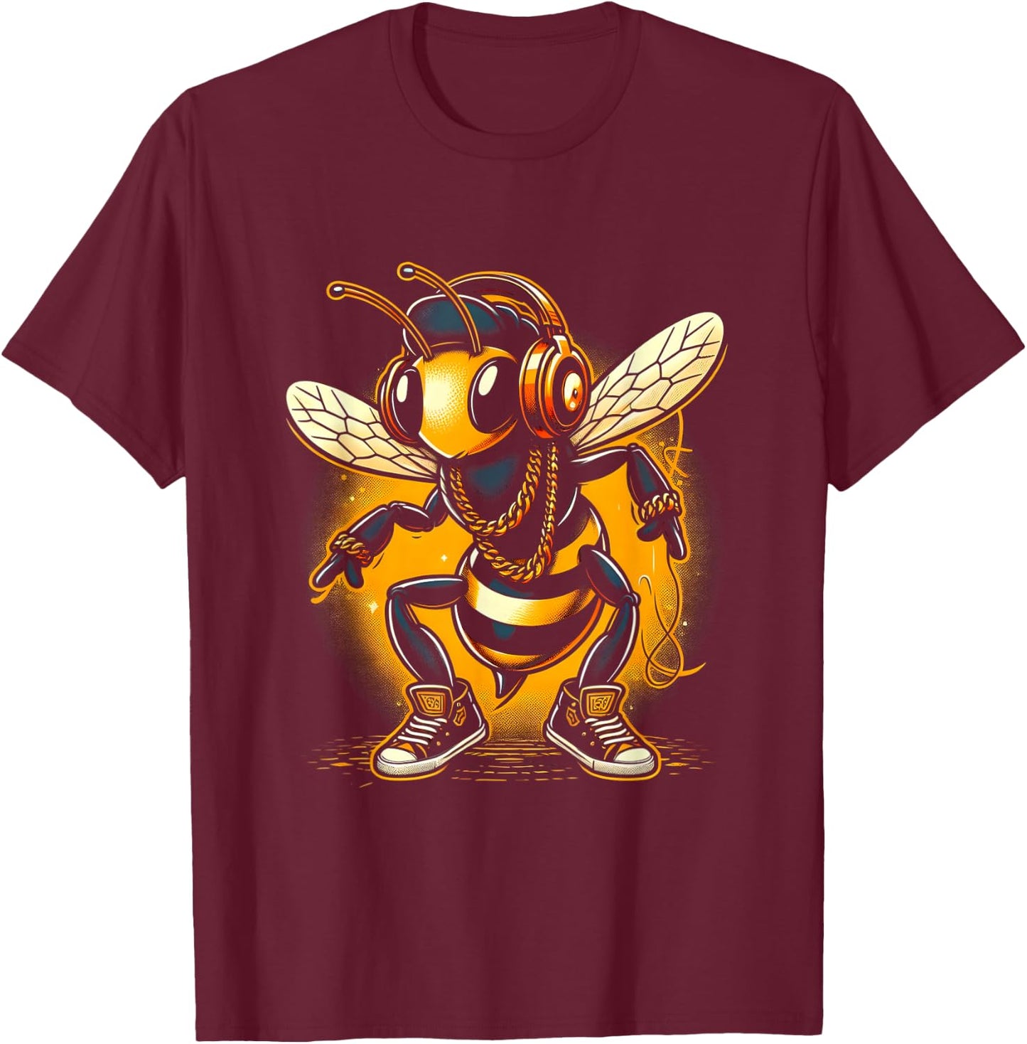 Cool Bees Hip Hop Rap Old School T-Shirt - T-Shirt | Maroon