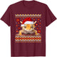 Crested Gecko Ugly Christmas Sweater T-Shirt - T-Shirt | Maroon