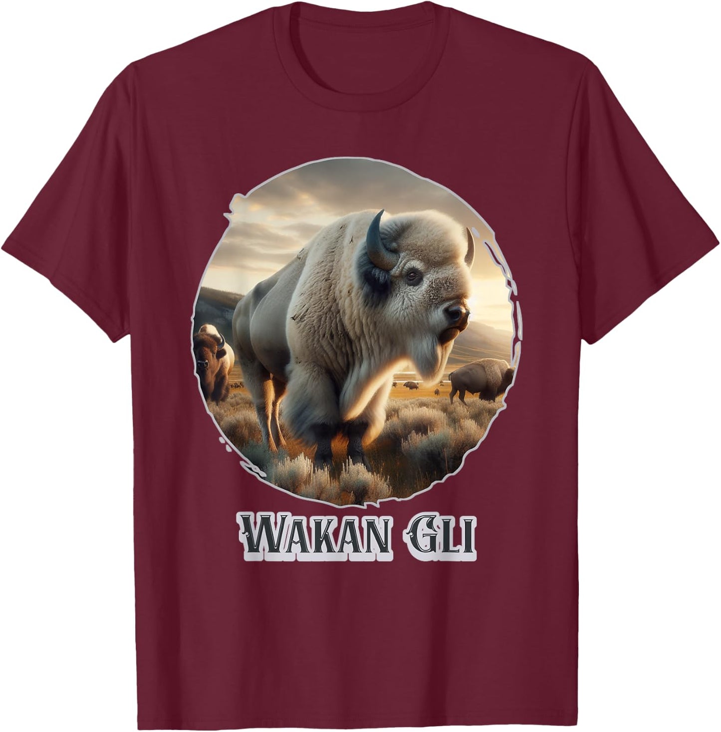 The White Buffalo Of The Lakota Nation Prophecy Is Wakan Gli T-Shirt - T-Shirt | Maroon