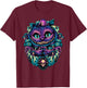 Alice in Wonderland Cheshire Cat All Mad Here , black T-Shirt - T-Shirt | Maroon