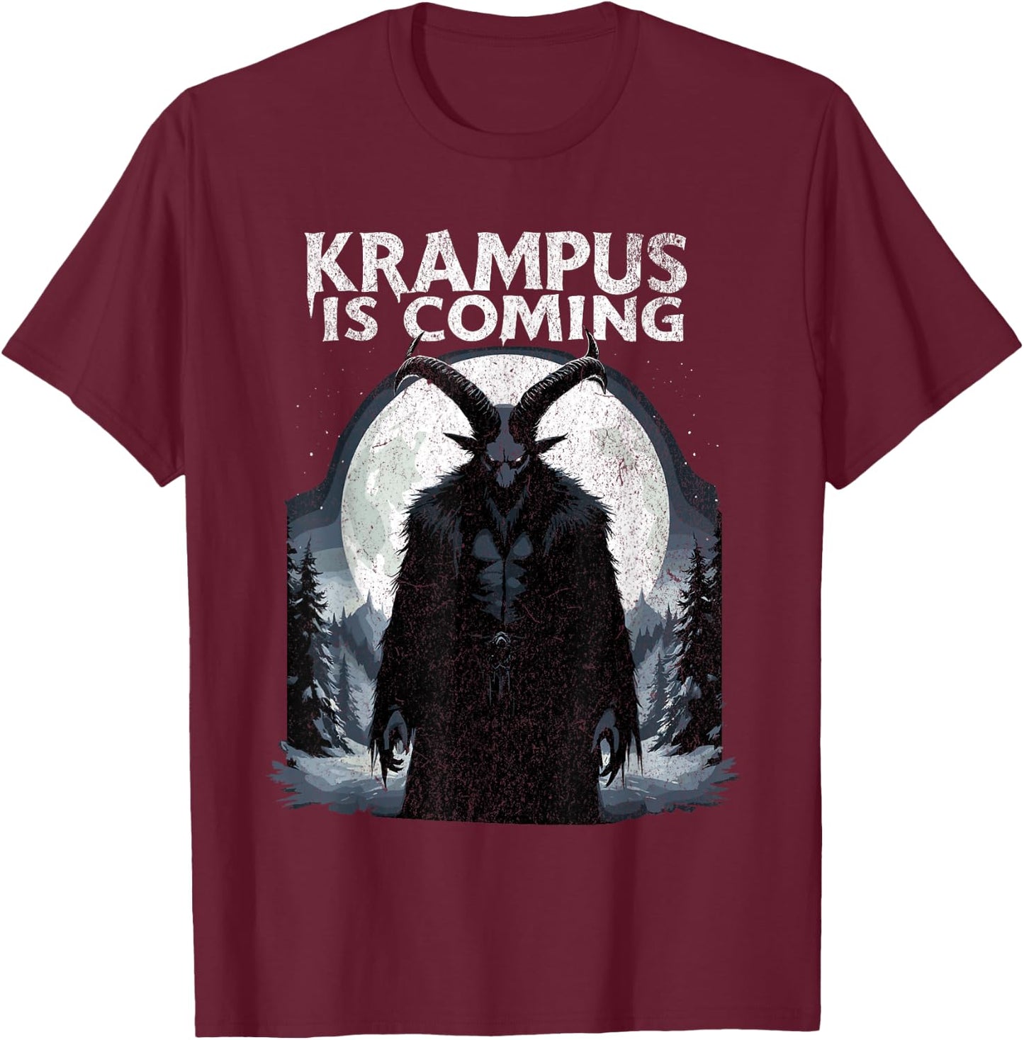 krampusnacht Christmas Xmas Krampus T-Shirt - T-Shirt | Maroon