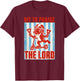 Off to Praise The Lord Iconic Frog Church Handbells Meme T-Shirt - T-Shirt | Maroon