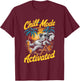 Elephant activated in cold mode with glasses on the beach , Black, S T-Shirt - T-Shirt | Maroon