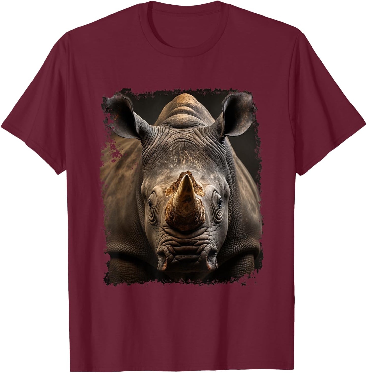 Rhinoceros Rhino T-Shirt - T-Shirt | Maroon