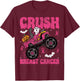 Crush Breast Cancer Awareness Monster Truck Halloween kids T-Shirt - T-Shirt | Maroon