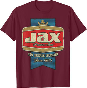Vintage Jax Beer New Orleans 1890 T-Shirt - T-Shirt | Maroon