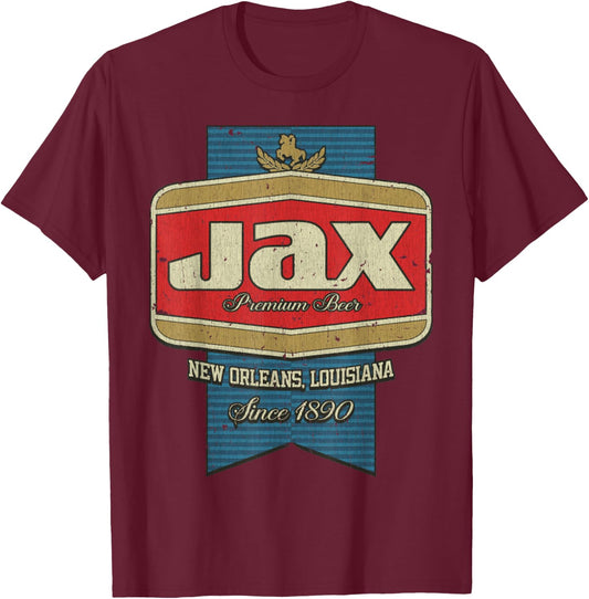 Vintage Jax Beer New Orleans 1890 T-Shirt - T-Shirt | Maroon