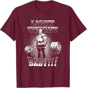 Lightweight Baby Ronnie Bodybuilding Gym Motivational , black T-Shirt - T-Shirt | Maroon