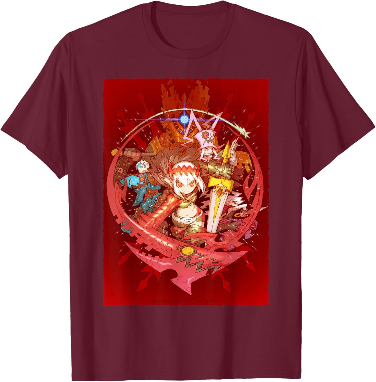 Dragon Marked for Death Package Illustration T-Shirt - T-Shirt | Maroon
