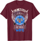 Vintage USA American Flag US Army Proud Retired Wife Funny T-Shirt - T-Shirt | Maroon