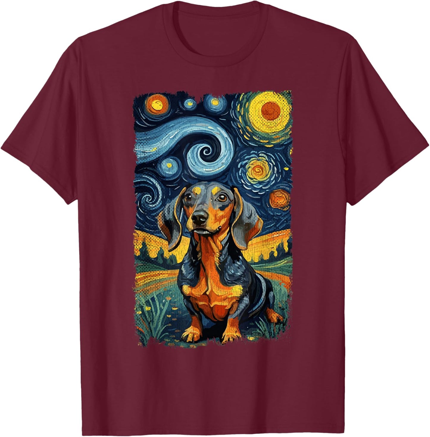 Dachshund Graphic Dog Owner Wiener Dog Lovers T-Shirt - T-Shirt | Maroon