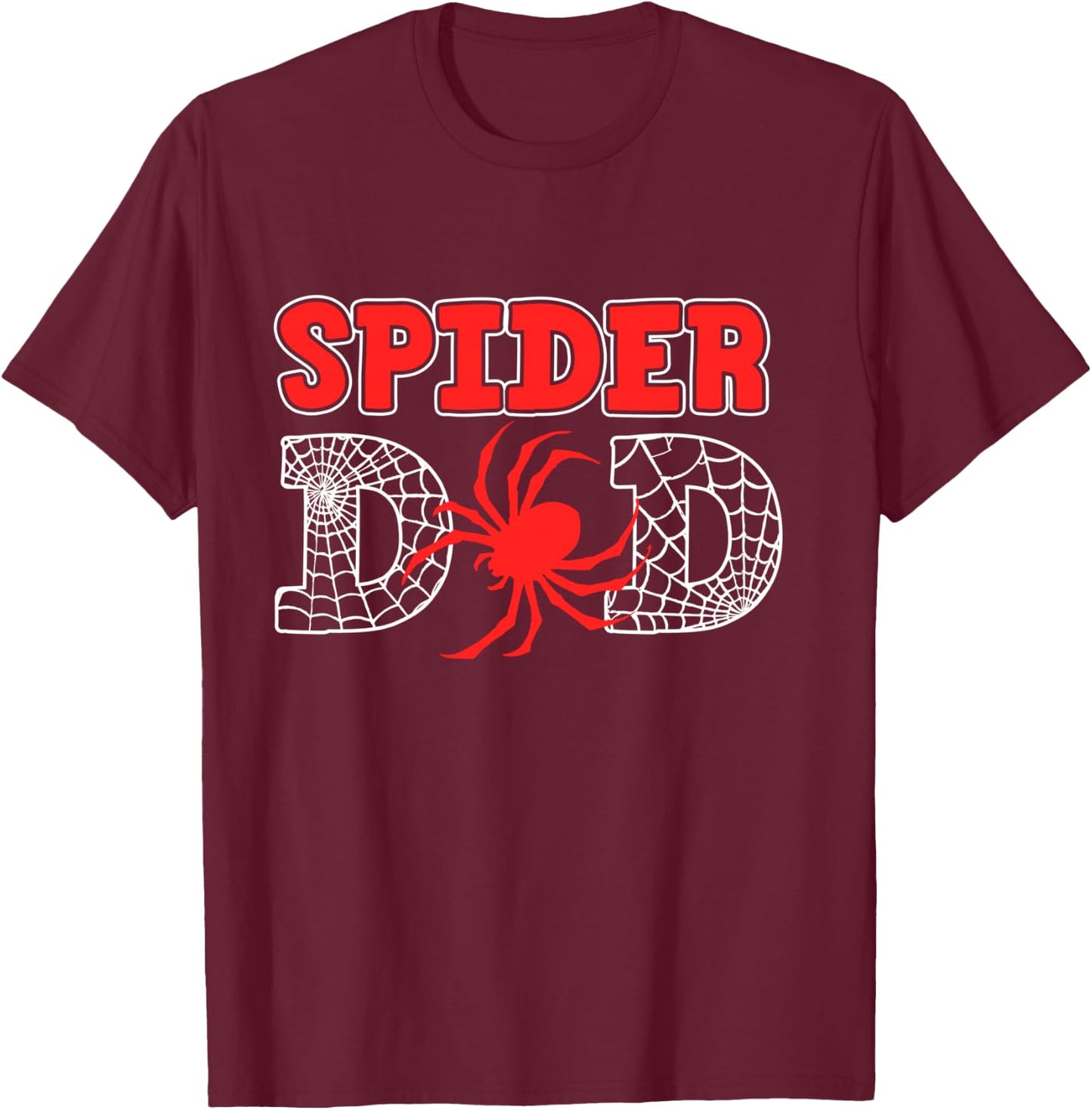 Spider Dad Spidey Birthday Family Matching Kid Daddy Spiders T-Shirt - T-Shirt | Maroon