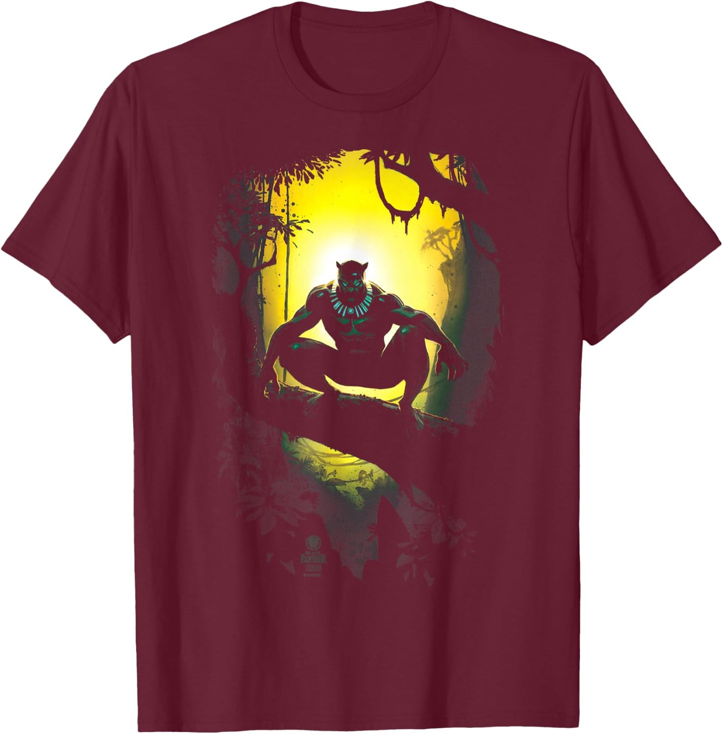 Black Panther - Scene T-Shirt - T-Shirt | Maroon