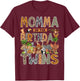 Momma of The Birthday Twins Safari Wild One Zoo Animal T-Shirt - T-Shirt | Maroon