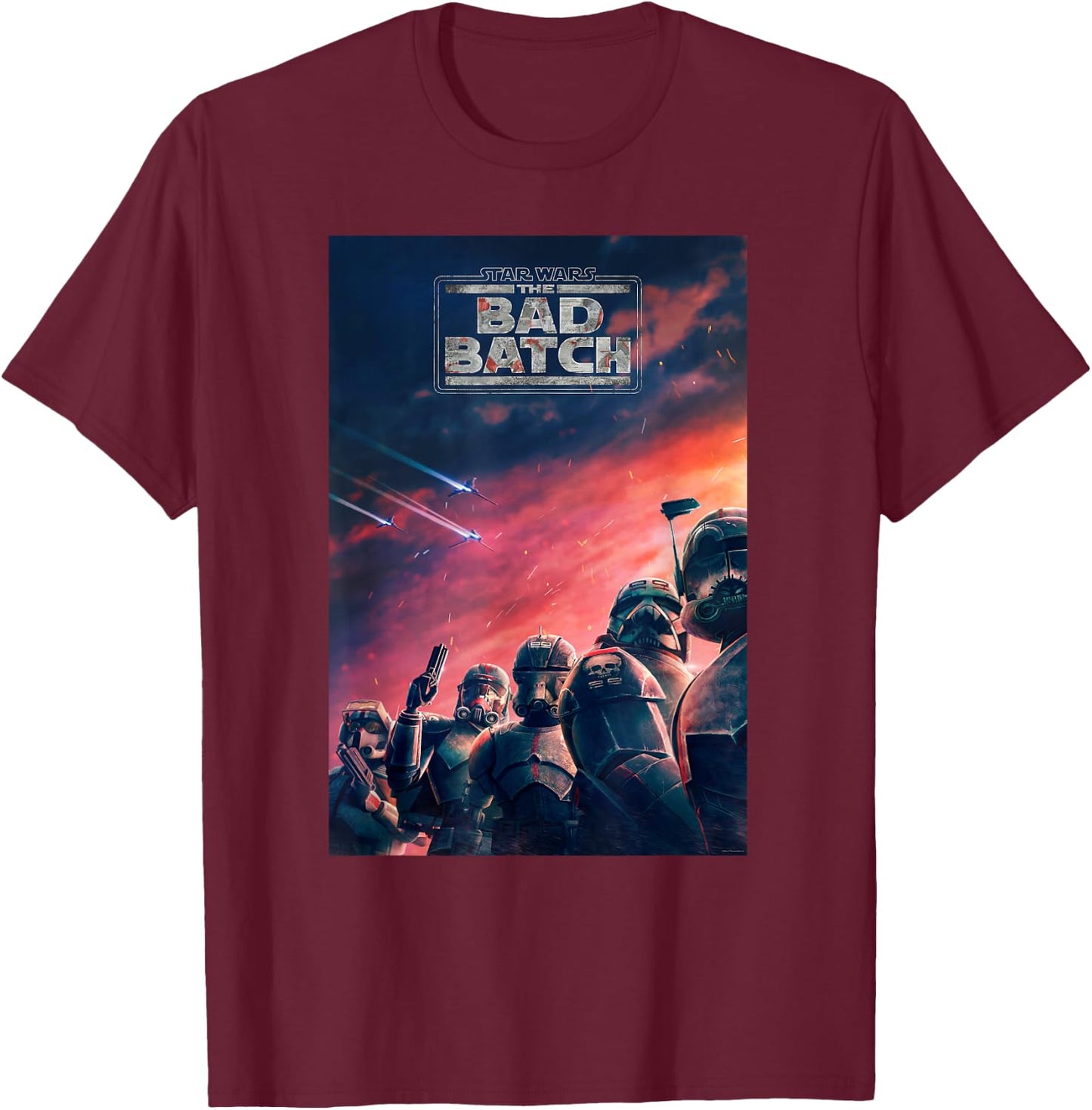 Star Wars The Bad Batch Series Elite Clones Poster T-Shirt - T-Shirt | Maroon