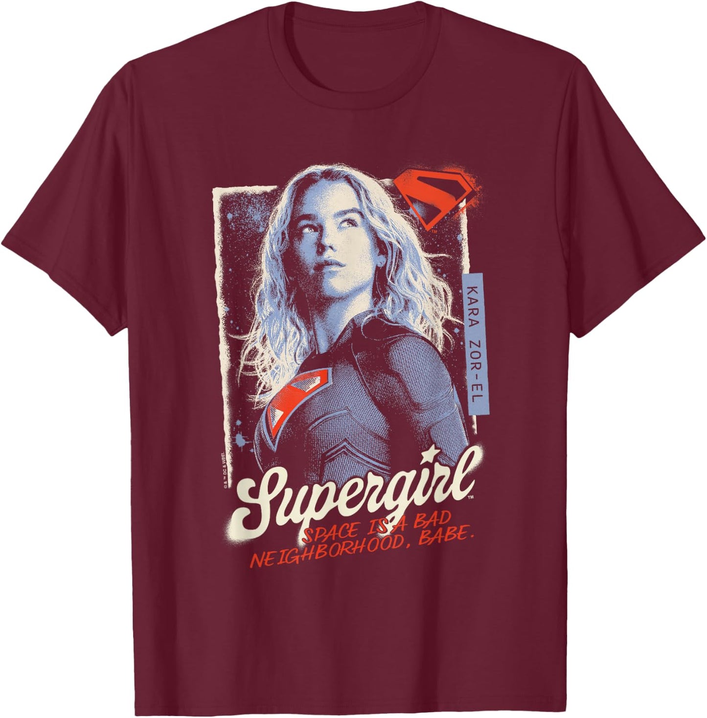 Supergirl 2026 Punk Babe T-Shirt - T-Shirt | Maroon