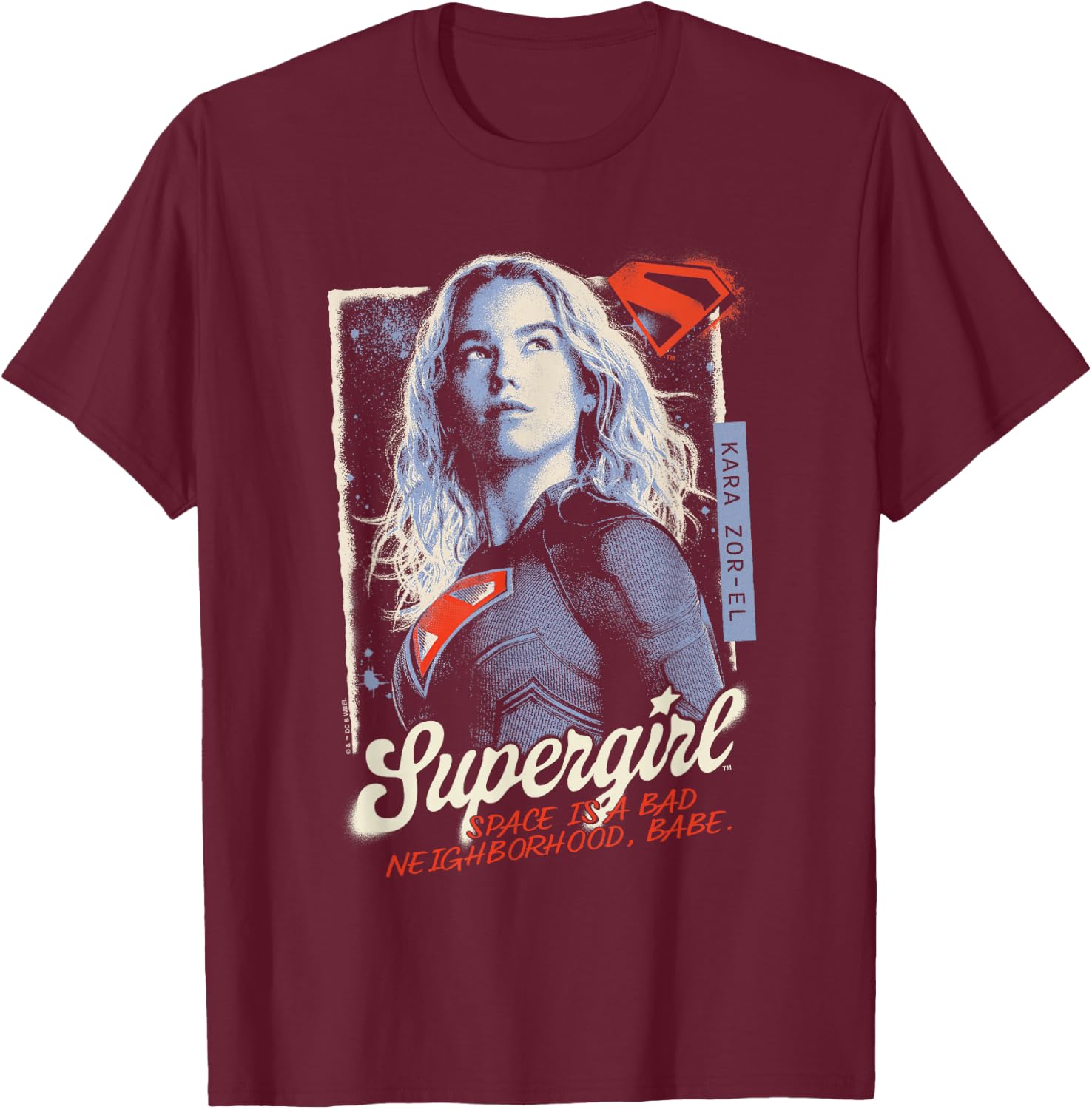 Supergirl 2026 Punk Babe T-Shirt - T-Shirt | Maroon