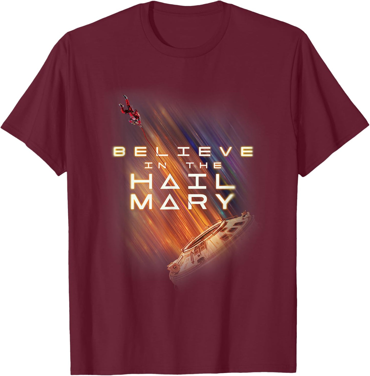Glaube an das Ave Maria T-Shirt - T-Shirt | Maroon
