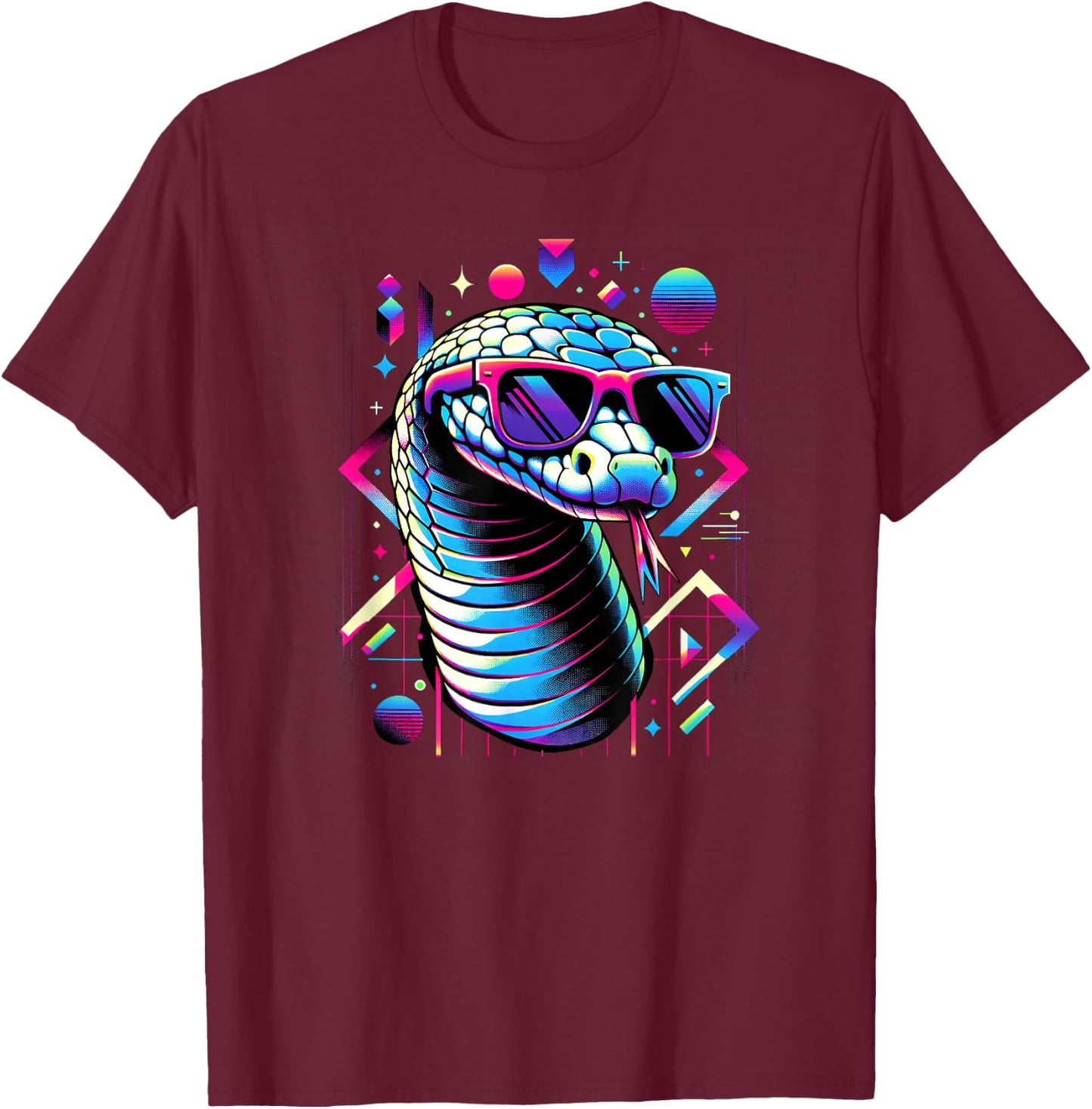 and Kids Vintage Retro Snake Lover T-Shirt - T-Shirt | Maroon