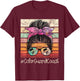 Colorguard Coach - Messy Bun Hair Marching Band Flag Tossing T-Shirt - T-Shirt | Maroon