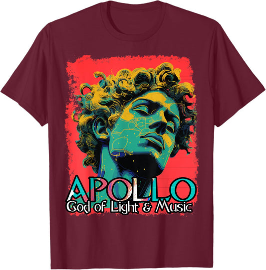 Greek Mythology Greek God Apollo T-Shirt - T-Shirt | Maroon