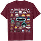 Shark Faces - Types of Shark - Marine Biology Ocean Lovers T-Shirt - T-Shirt | Maroon