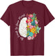 to Your Mind Be Kind Mental Health Awareness Floral Brain T-Shirt - T-Shirt | Maroon