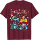 Boys Christmas Shirt Santa Elf Gaming Controllers Gamer Xmas T-Shirt - T-Shirt | Maroon