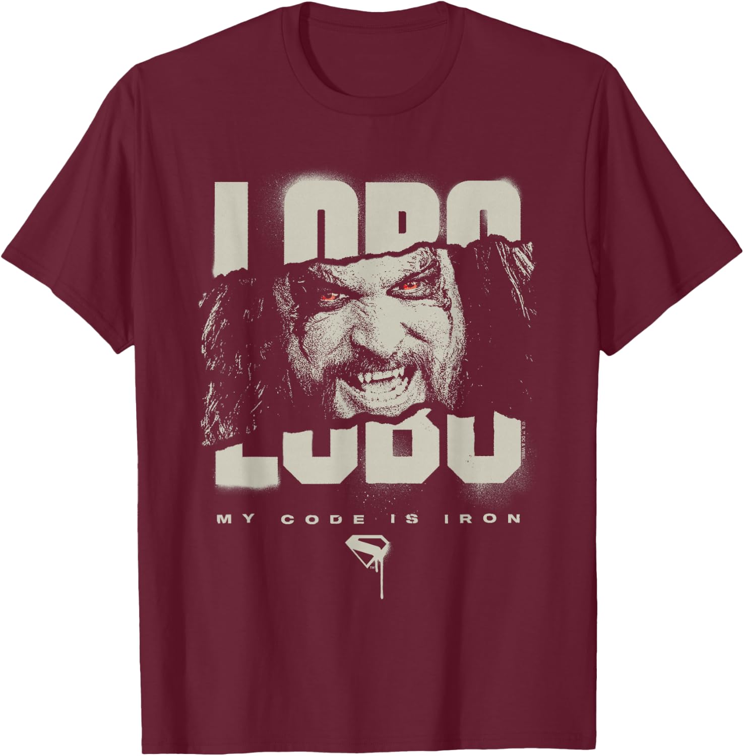 Supergirl 2026 Lobo Code is Iron T-Shirt - T-Shirt | Maroon