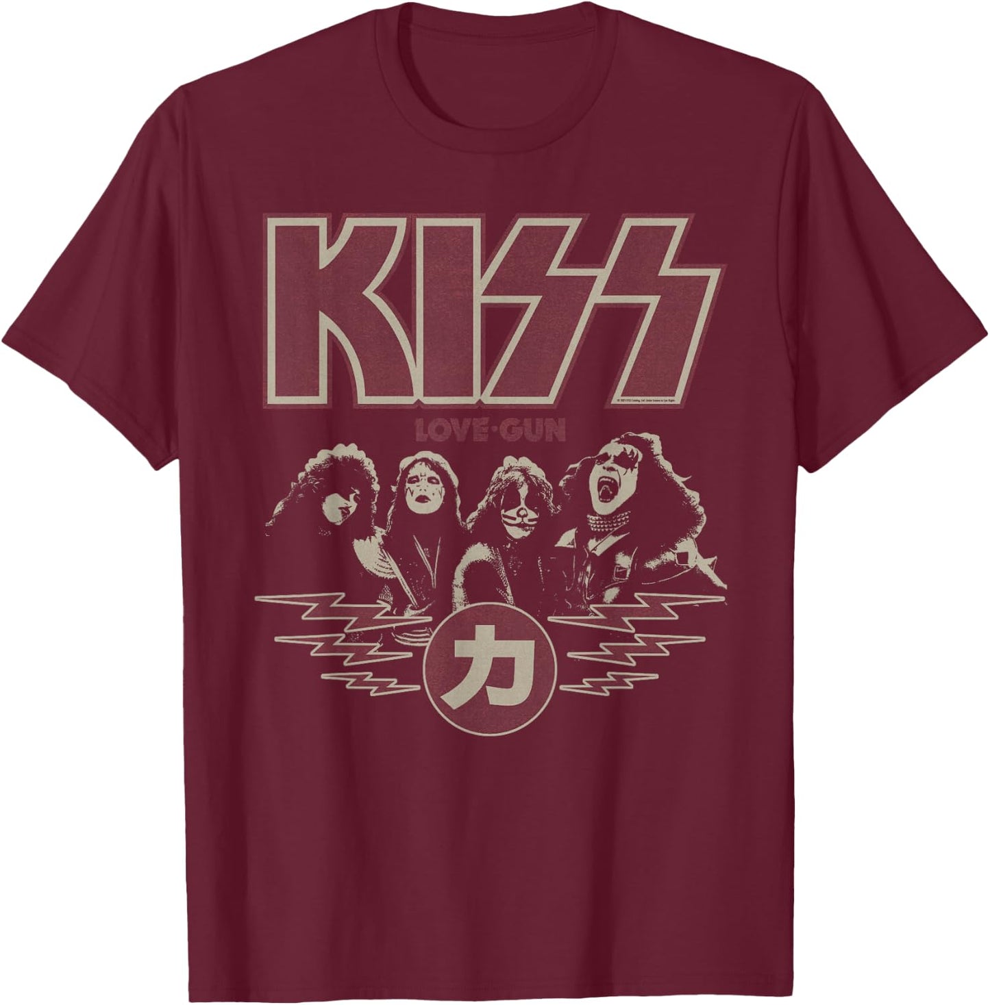 KISS - Love Gun Japan T-Shirt - T-Shirt | Maroon