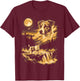 Jack Russell Terrier Howling to The Moon T-Shirt - T-Shirt | Maroon
