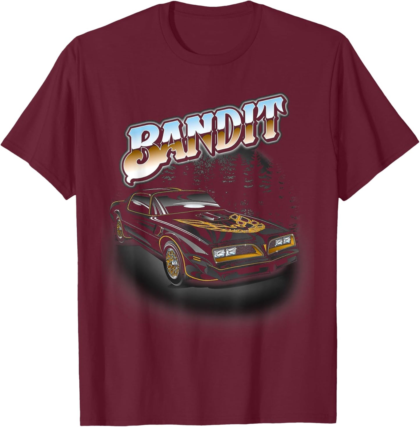Vintage Bandit 1977 Classic Art Cars Outfits Snowman T-Shirt - T-Shirt | Maroon