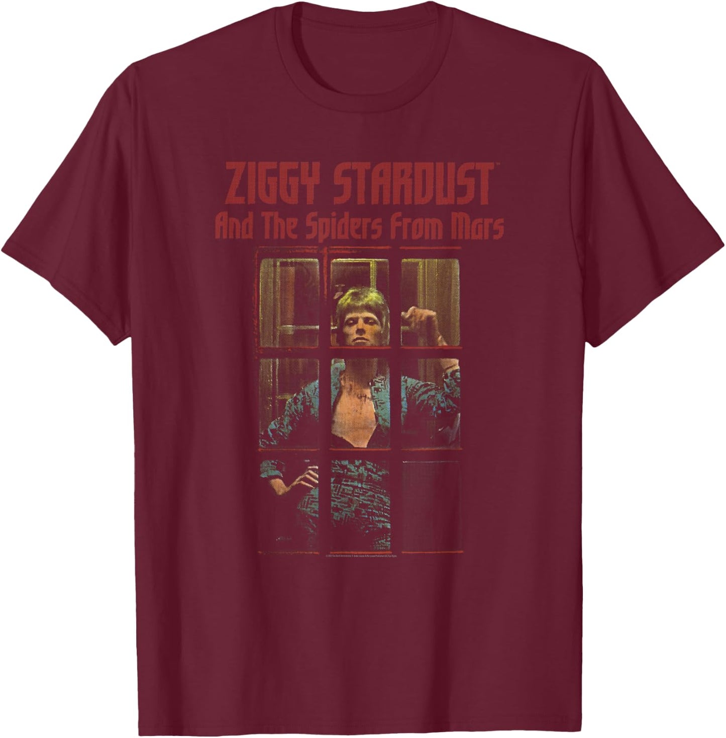 David Bowie - And the spiders of Mars , Black T-Shirt - T-Shirt | Maroon