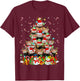 Red Panda Xmas Lighting Tree Santa Red Panda Christmas T-Shirt - T-Shirt | Maroon